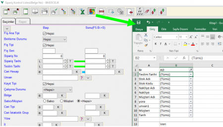Excel ile Bütünleşmiş Yapının Artıları